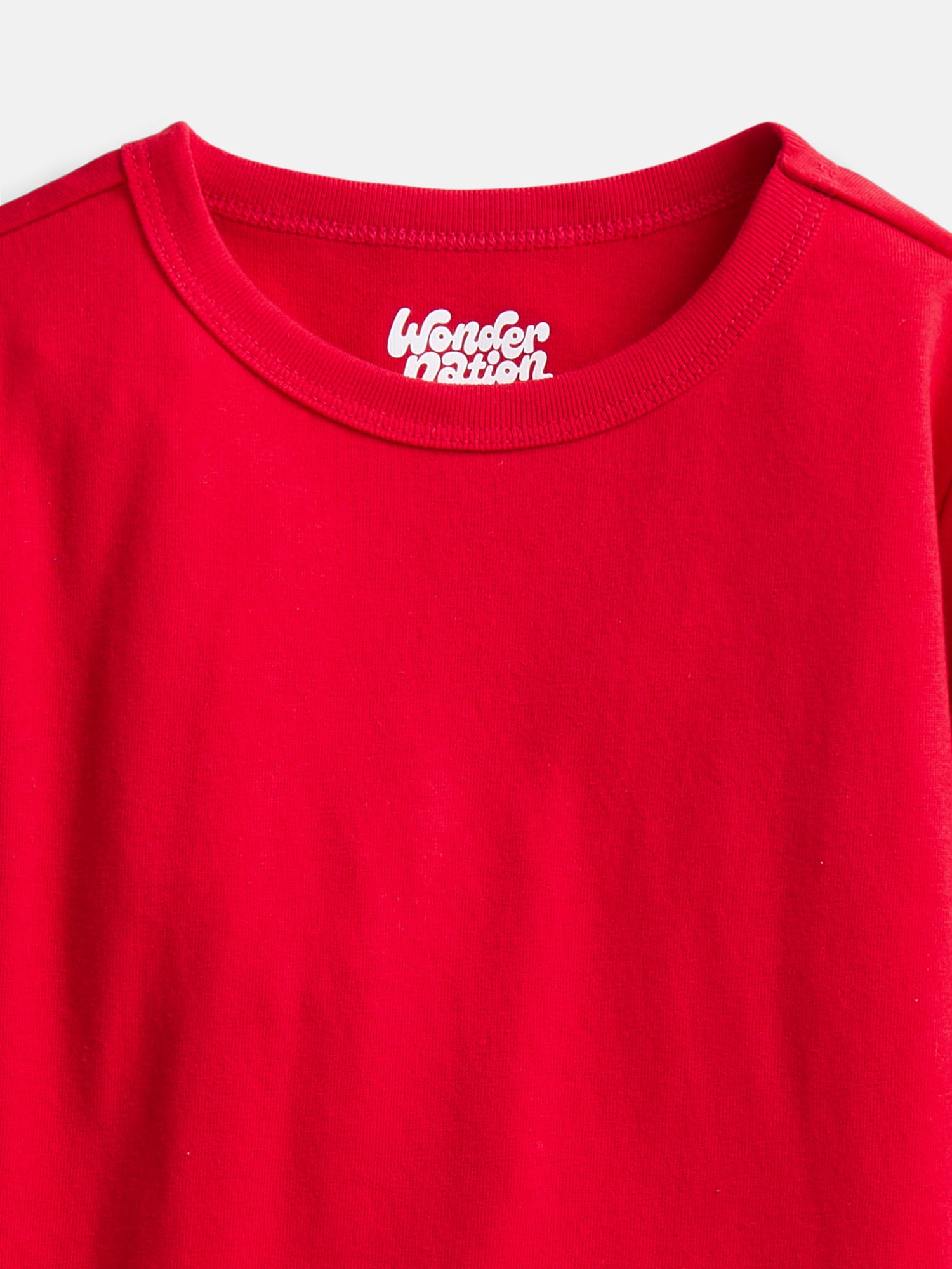 Wonder Nation Boys' Kid Tough Tee with Long Sleeves, 3 Pack, Sizes XS-XXL & Husky