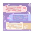 thumbnail image 2 of MOFII Wireless Keyboard Mouse Set Waterproof Colorful Ergonomic Low Power Consumption Typing 2.4G Kawaii Cat Computer Keyboard Mice Combos - Purple, 2 of 5