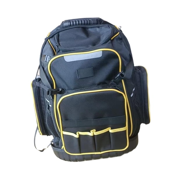 Mochila de herramientas resistente con base moldeada, bolsa de herramientas para electricista resistente al desgaste con ruedas para de bricolaje y