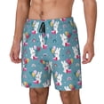 thumbnail image 2 of Uemuo Rabbit And Rainbow Pattern Mens Swim Trunks Quick Dry Board Shorts with Mesh Lining, Stretch Beach Shorts Quick Dry No-Chafing Board Shorts-XX-Large, 2 of 9