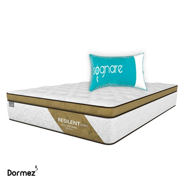 Colchon King Size Resilent Almohada Sognare Walmart en linea