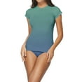 thumbnail image 1 of Cameland Maillot Dermoprotecteur Deux Pièces pour Femmes à Manches Courtes Maillots de Bain Chandail de Bain Maillot de Bain avec Bas Maillot de Bain, 1 of 3
