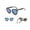 Blue, variant on Womens Cat Eye Sunglasses with UV400 Protection, AC Lenses, and Stylish Plastic Frames for Dazzling Color