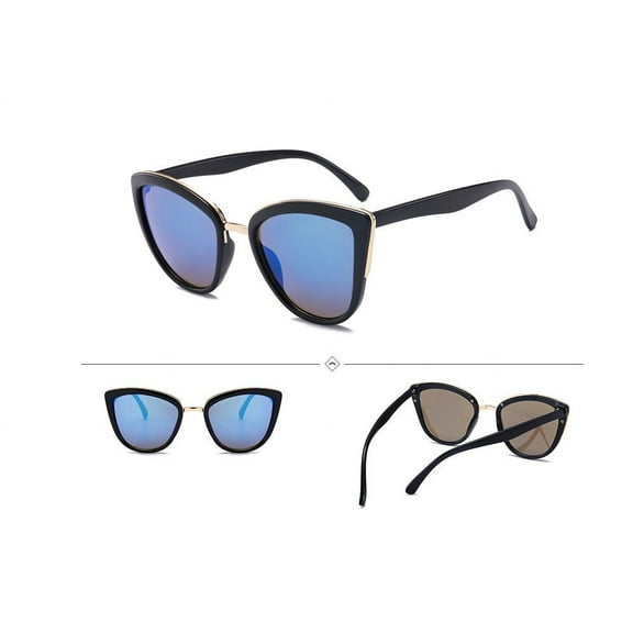 Womens Cat Eye Sunglasses with UV400 Protection, AC Lenses, and Stylish Plastic Frames for Dazzling Color