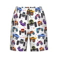 thumbnail image 7 of Disketp Men's Swim Trunks Hawaiian Breathable Surf Beach Swimsuits Mesh Lining Beach Shorts with Pockets-Cartoon Monster Trucks1, 7 of 7