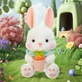 thumbnail image 6 of Moocorvic Easter Bunny Plush Toy Stuffed Animals with Carrot, Cute Bunny Figurine Doll for Kids Birthday Easter Basket Stuffers 11.8Inches, 6 of 7