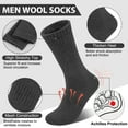 thumbnail image 4 of KOITHOT 6 Pairs Wool Socks for Men, Thick Soft Knit Vintage Boot Crew Socks, 4 of 6