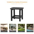thumbnail image 6 of ACEGOSES Patio Side Table, Adirondack Outdoor HIPS Weather-Proof Square End Table, Black, 6 of 6