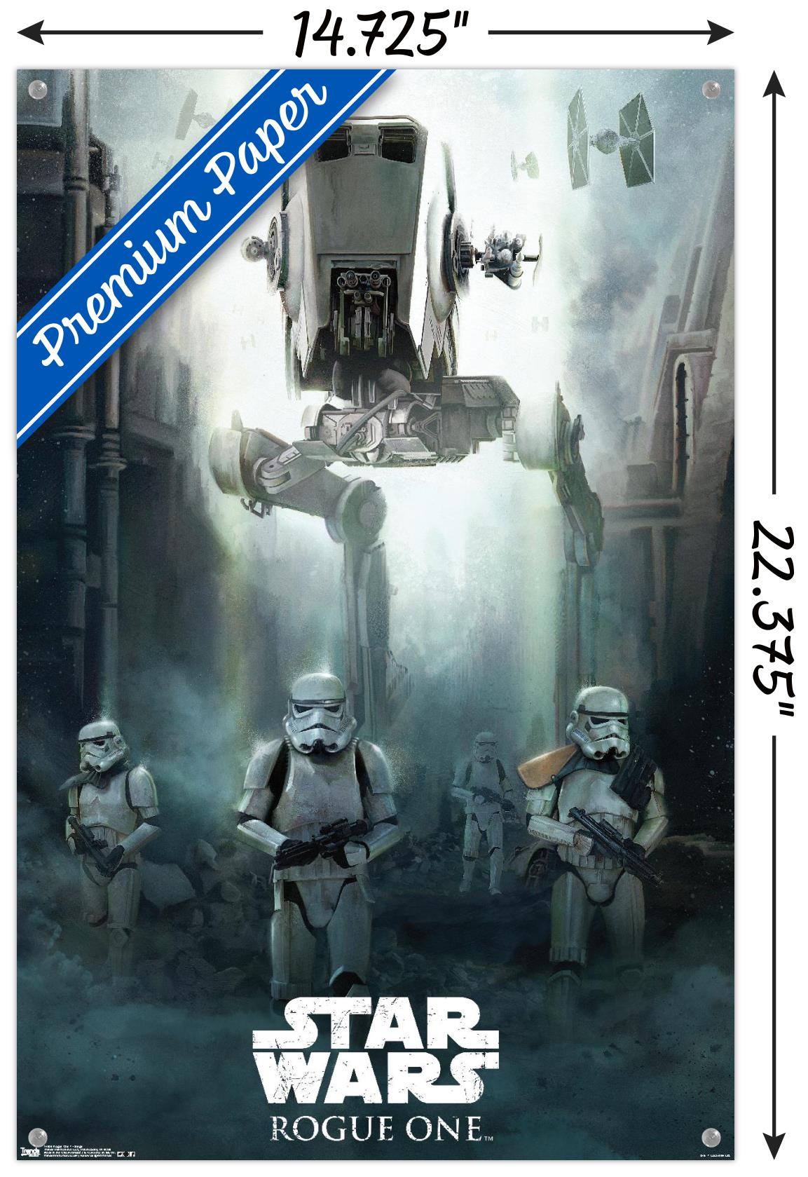 Star Wars: Rogue One - Siege Wall Poster with Push Pins, 14.725" x 22.375"