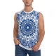 thumbnail image 1 of Balery Blue Watercolor Camisetas sin mangas para hombre, absorbe la humedad y protege contra el mal olor.-Medium, 1 of 7