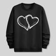 thumbnail image 3 of Ceisia Men's Regular-Fit Crew-Neck Double-Heart Hand-Drawn Printed Casual Sweatshirt Gift, 3 of 6