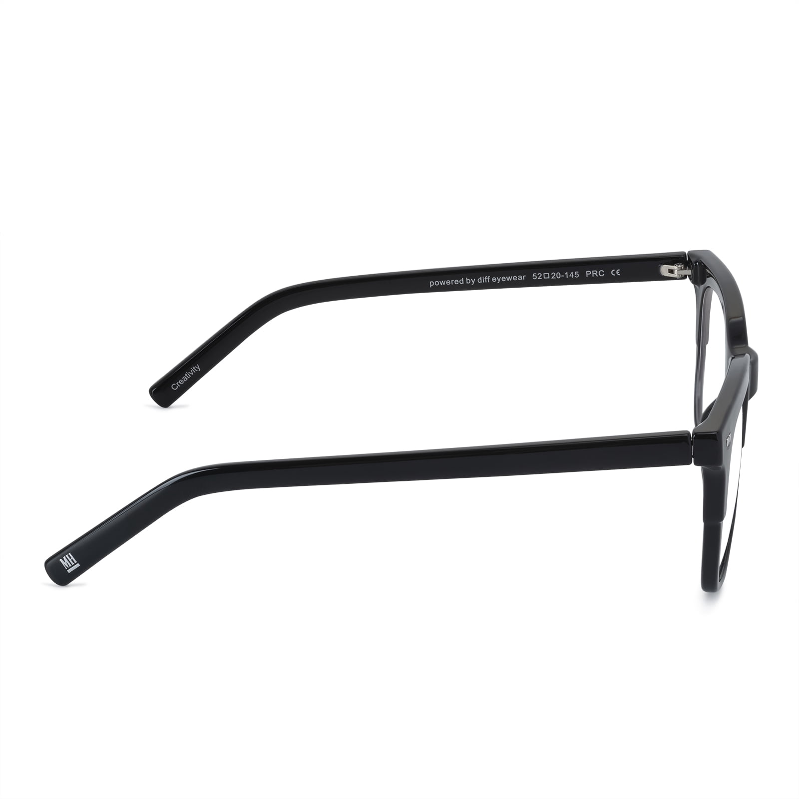 Men's Health Reading Glasses Creativity Blue Light Blocking by DIFF Eyewear Black +2.5