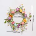 thumbnail image 2 of Easter Eggs & Floral Candle Wreath Ring, 9.8" Spring French-Style Tabletop Centerpiece for Holiday Decor, 2 of 8