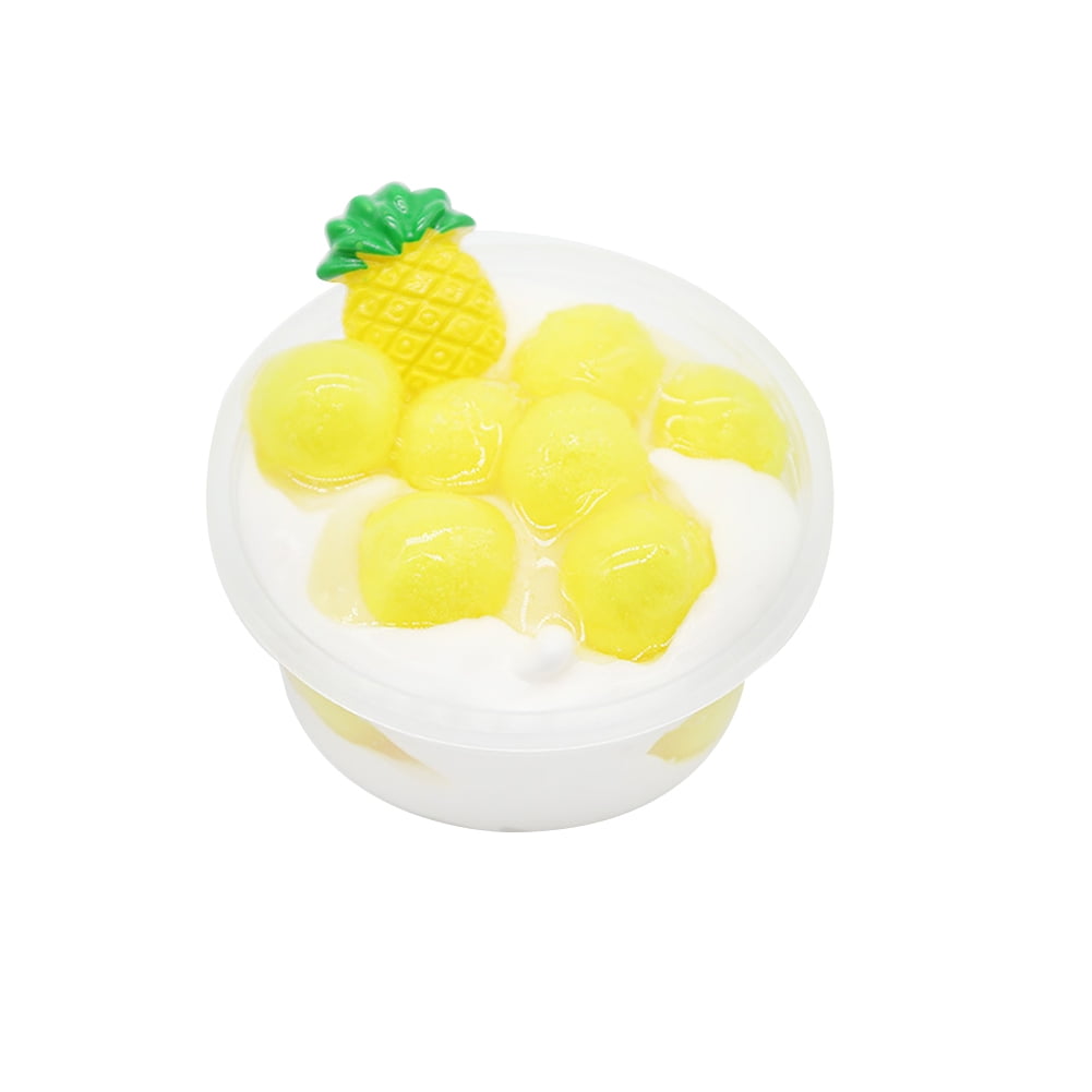 JunDanmall 60/120ml Fruit Ice Cream Slime Mud Clay Craft Stress