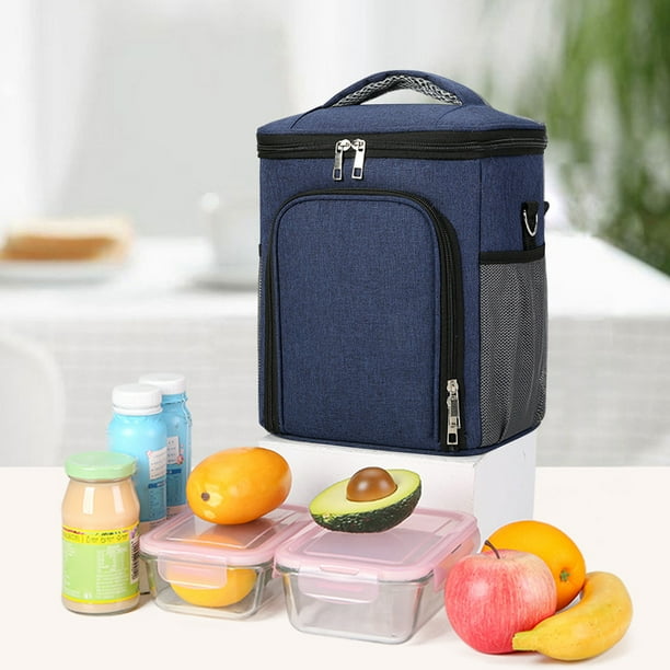 Fiudx Bolsa de Comida, Diseño Aislante de Gran Capacidad, Multiusos, Bolsa de Viaje Portátil, Mantiene La Comida Fresca, Ideal para Oficina, Escuela, Camping, Tamaño 26 X 22 X 18 Cm.