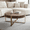 Walnut, variant on Modern Handcraft 31.5 Inch Coffee Table for Living Room, Natural Ash Wood Grain Top with Sturdy Metal Pedestal - Small Coffee Table, Living Room Furniture