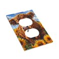 thumbnail image 5 of Zufioo Cloud Sky Sunflower Cow Print Switch Wall Plate, Dustproof and Heat-resistant Decorative Wall Switch Cover, Suitable for Residential and Commercial Areas-Mid-size, 5 of 5