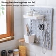 thumbnail image 4 of MesaSe Wall-Mounted Storage Rack No Drilling Hole Board Storage Rack Pegboard Wall Shelves for Home Kitchen Bathroom, 4 of 10