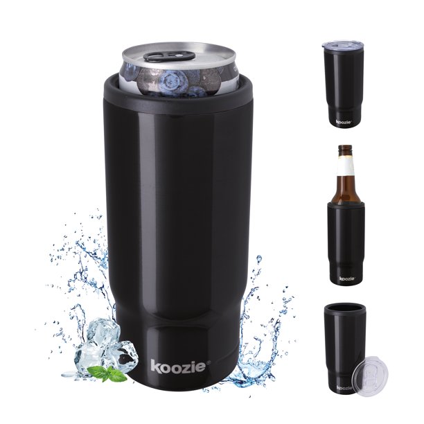KOOZIE Slim Triple Can Cooler, Bottle or Tumbler with Lid for 12oz Tall