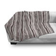 thumbnail image 3 of Geometric Soft Flannel Fleece Throw Blanket, Vertical Lines Torn Paper Shred Edge Striped Pattern, Cozy Plush for Indoor and Outdoor Use, 50" x 60", Chestnut Brown Mauve, by Ambesonne, 3 of 6