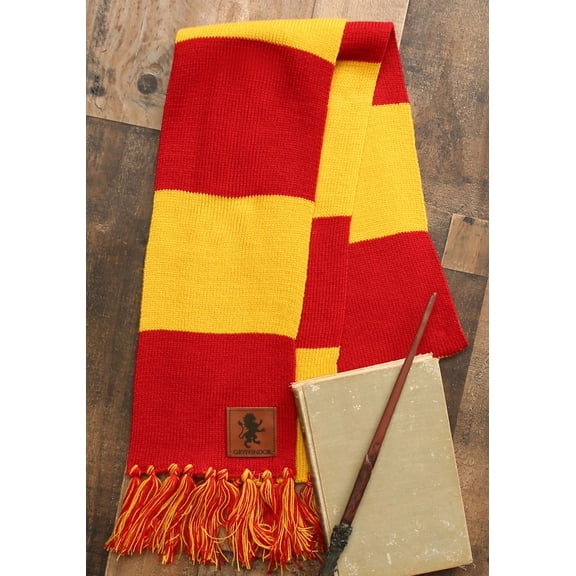 Harry Potter Gryffindor House Patch Striped Scarf