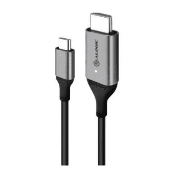Alogic USB-C to HDMI 6ft Cable 4K Ultra HD with Smart LED - Space Grey