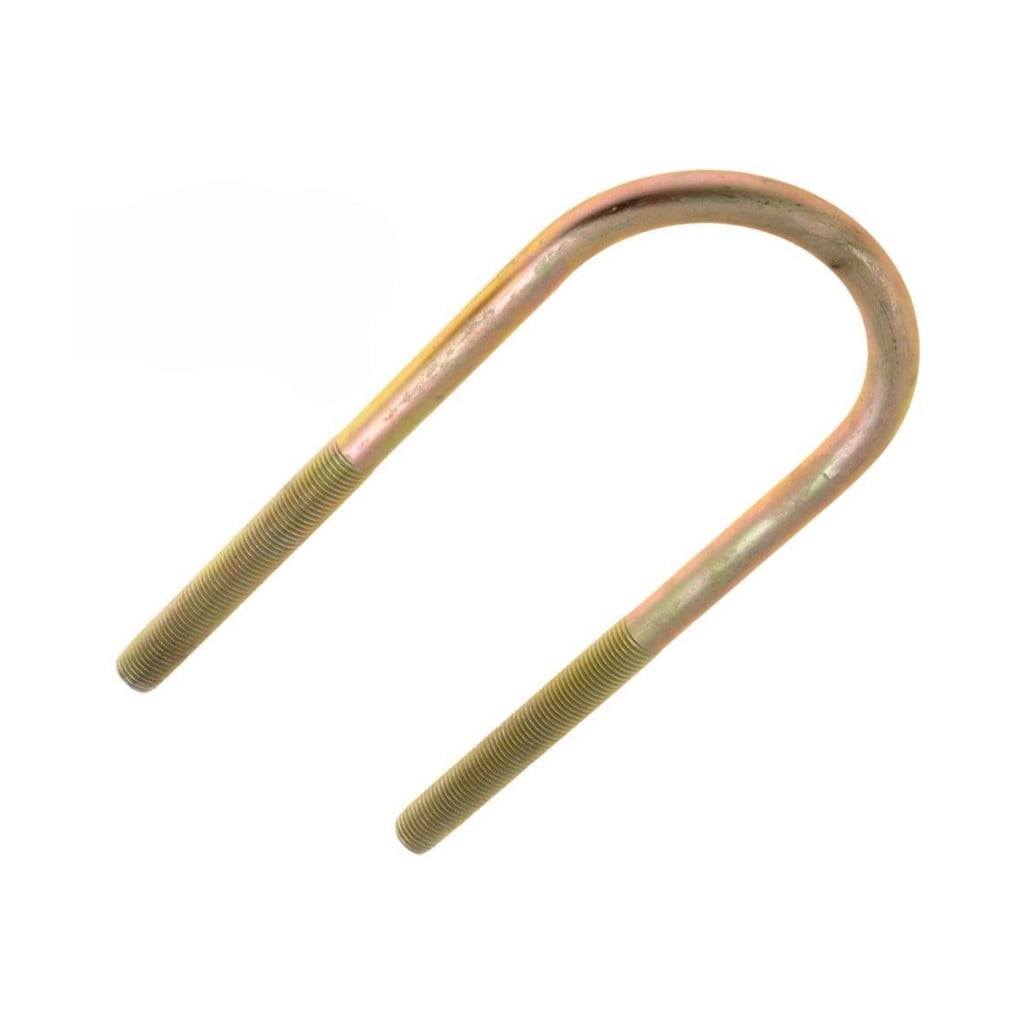 KarParts360 Threaded U-Bolt | Steel | Yellow Zinc | Round U-Bolt | Fine Thread | Heat Hardened | 7/16 Inches Thread Diameter