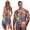 Colorful Tropical Leaf, variant on KUIFORTI Tropical Flowers Matching Couple Outfits Mens Casual Shirts Hawaii Dress Quick-dry Men Shirts with Soft Fabric Soft and Comfortable Fit for Outdoor Picnic Breathable