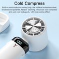 thumbnail image 4 of PENGXIANG Handheld Folding Fan Portable Electric Cold Compress Cooling Fan USB Rechargeable Desk Table Fan with 3 Adjustable Wind Speed  Digital Display Phone Holder for Home Office Trave, 4 of 7