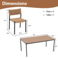 thumbnail image 4 of JOIVI 5 Piece Outdoor Dining Set, Stackable Rattan Chairs and 70" Metal Dining Table with WPC Tabletop, Outdoor Patio Furniture Set for 4 with All-Weather Chairs for Deck, Garden, Porch, 4 of 7