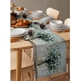 thumbnail image 6 of Spring Eucalyptus Table Runner 60 Inches, Pastoral Botanical Leaf Retro Rustic Bed Runner Dresser Scarves Tabletop for Indoor Outdoor Parties/Ceremony/Banquet, 13" x 60", 6 of 8
