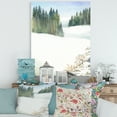 thumbnail image 2 of Designart ' Pine Forest In Snowy Winter Mountains ' Traditional Canvas Wall Art Print, 2 of 4