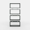 thumbnail image 2 of Ada Home Decor Langdon 4 Tier Open Shelf Cube Modern Bookcase, Anthracite/White, 2 of 7