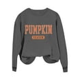 thumbnail image 6 of ZSQDM Women's Hoodless Sweatshirt Lightweight Zip Up Hoodie Women Pumpkin Season Sweatshirt Women Crewneck Long Sleeve Thanksgiving Fall Shirt Halloween Holiday Pullover Tops Polyester (S), 6 of 6