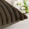 thumbnail image 4 of Set of 2 Faux Wool Plush Decorative Throw Pillow Covers 18x18 Inch Light Blue Fluffy Striped Soft Decorative Cushion Cover for Sofa Bedroom Pillow Shell, 4 of 6