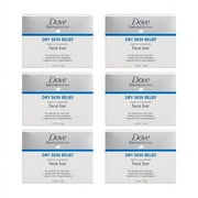 Dove Dermaseries Fragrance-Free Facial Cleansing Bar, For Dry Skin, 3.52 Oz, 6 Bar