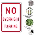 thumbnail image 3 of Aluminum No Overnight Parking Sign Warning Aluminum Decorative Signs Metal Aluminum Sign for Outdoor & Indoor 12" X 8", 3 of 5