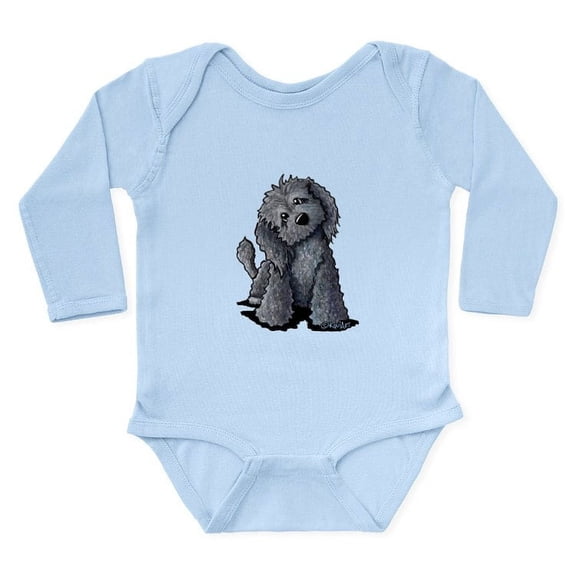 CafePress - Kiniart Black Doodle D Long Sleeve Infant Bodysuit - Long Sleeve Cotton Baby Bodysuit