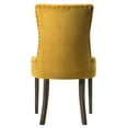 thumbnail image 3 of Set of 4 Upholstered Mid Century Dining Chair, Luxurious Single Dining Chair with Solid Wood Legs (Yellow), 3 of 10