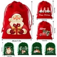 thumbnail image 2 of Christmas Gift Bags Drawstring Santa Sacks, 7 Pack Reusable Fabric Holiday Present Bags for Xmas Party Favors, Candy, Toys, Decorations, 2 of 2