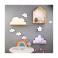 thumbnail image 4 of Estante de pared con forma de nube, estante de almacenamiento, decoración de madera, estante de madera plegable, 4 of 5