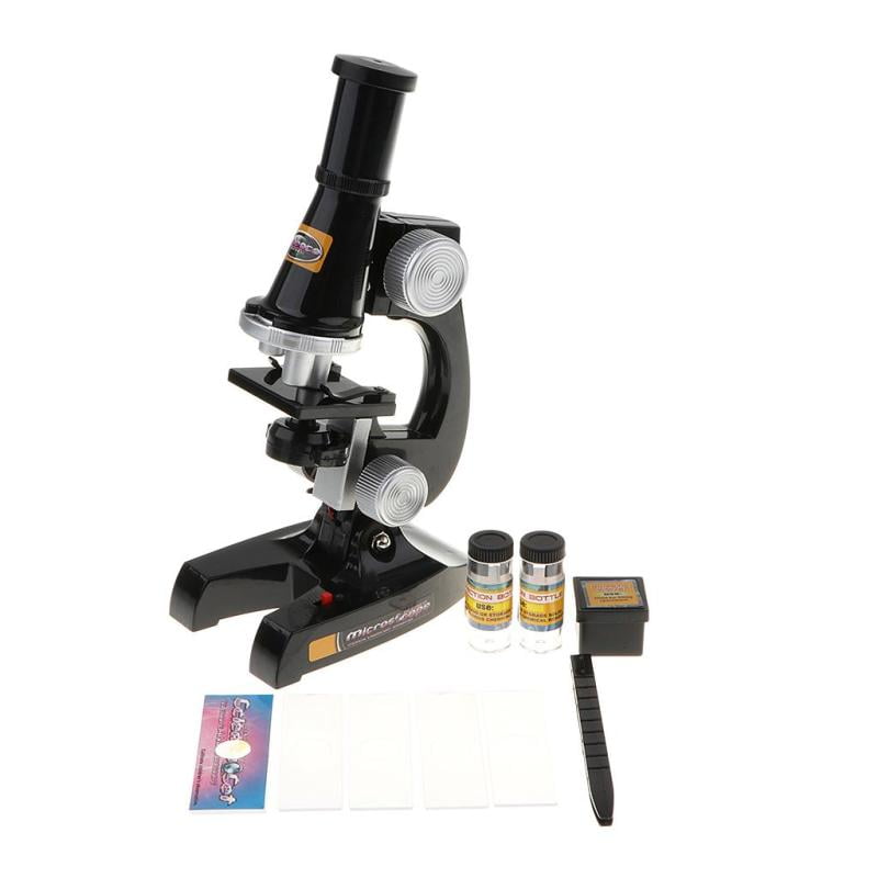 Children Microscope Kit With Light Science Lab Magnifier Educational Kids Toy 