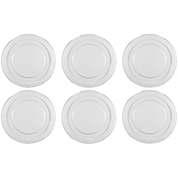 White Plastic Lids fits Luminarc Working Glass 6 Pack