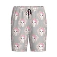 thumbnail image 4 of Wukai Beautiful Rabbit1 Men’s Short Pajama Pants With Pockets Soft Sleep Pj Shorts for Men-X-Large, 4 of 6