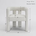 thumbnail image 2 of Beige Modern Bouclé Accent Chairs, Set of 2, Fully Upholstered Minimalist Side Chairs, 2 of 13