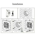 thumbnail image 4 of US 4-8'' Exhaust Fan Ventilation Extractor Fan Wall-Mounted Blower Anti-backflow, 4 of 5