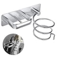 thumbnail image 1 of Soporte de aluminio para secador de pelo y soporte para plancha de pelo, necesita perforar, 1 of 2