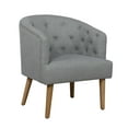 Better Homes & Gardens Barrel Accent Chair, Gray Linen
