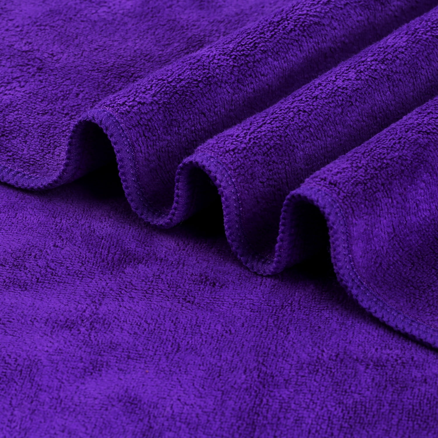 JML Bath Towels 2 Pack,30" x 60",Microfiber Absorbent Fast Drying Super Soft Beach Towels, Violet