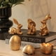 thumbnail image 3 of Figuras de conejo dorado de Gleemoria para decoración de pascua, 3 unidades, 3 of 9